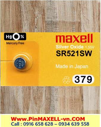 Pin SR521SW _Pin 379; Pin Maxell SR521SW 379 Silver Oxide 1.55v _Cells in Japan