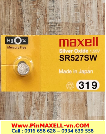 Pin SR527SW _Pin 319; Pin Maxell SR527SW 319 Silver Oxide 1.55v _Cells in Japan